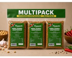 Paramaribo | Surinaamse Pindasambal (Authentieke Pindasaus en Satésaus) | Vegetarisch |3 x 200g | Multipack | Voordeelbundel | 3 stuks