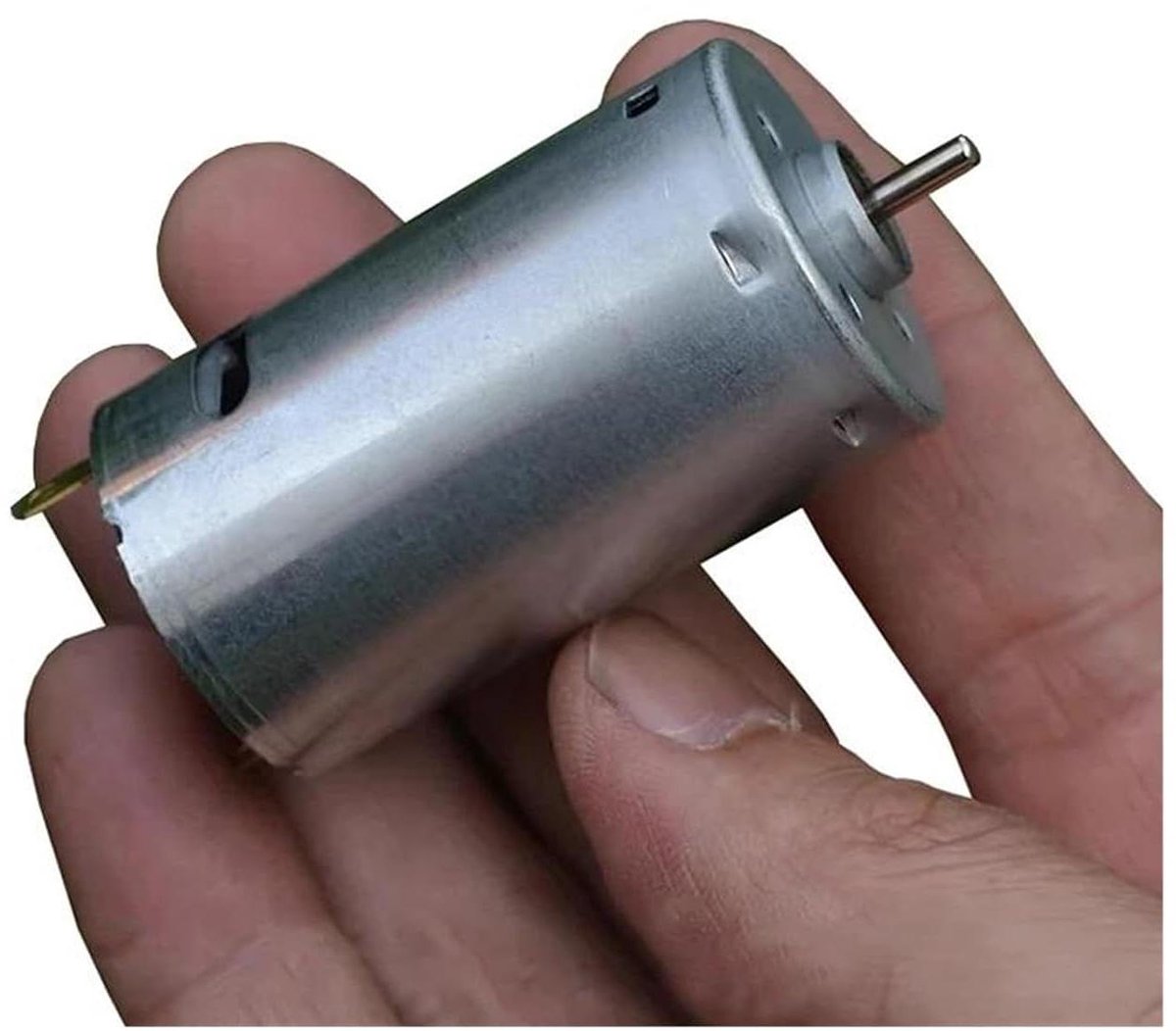 Mini Elektromotor - Micro Motor DC - DIY Speelgoedmodellen - Sterk Magnetisch Ontwerp - 28 mm - Zilver