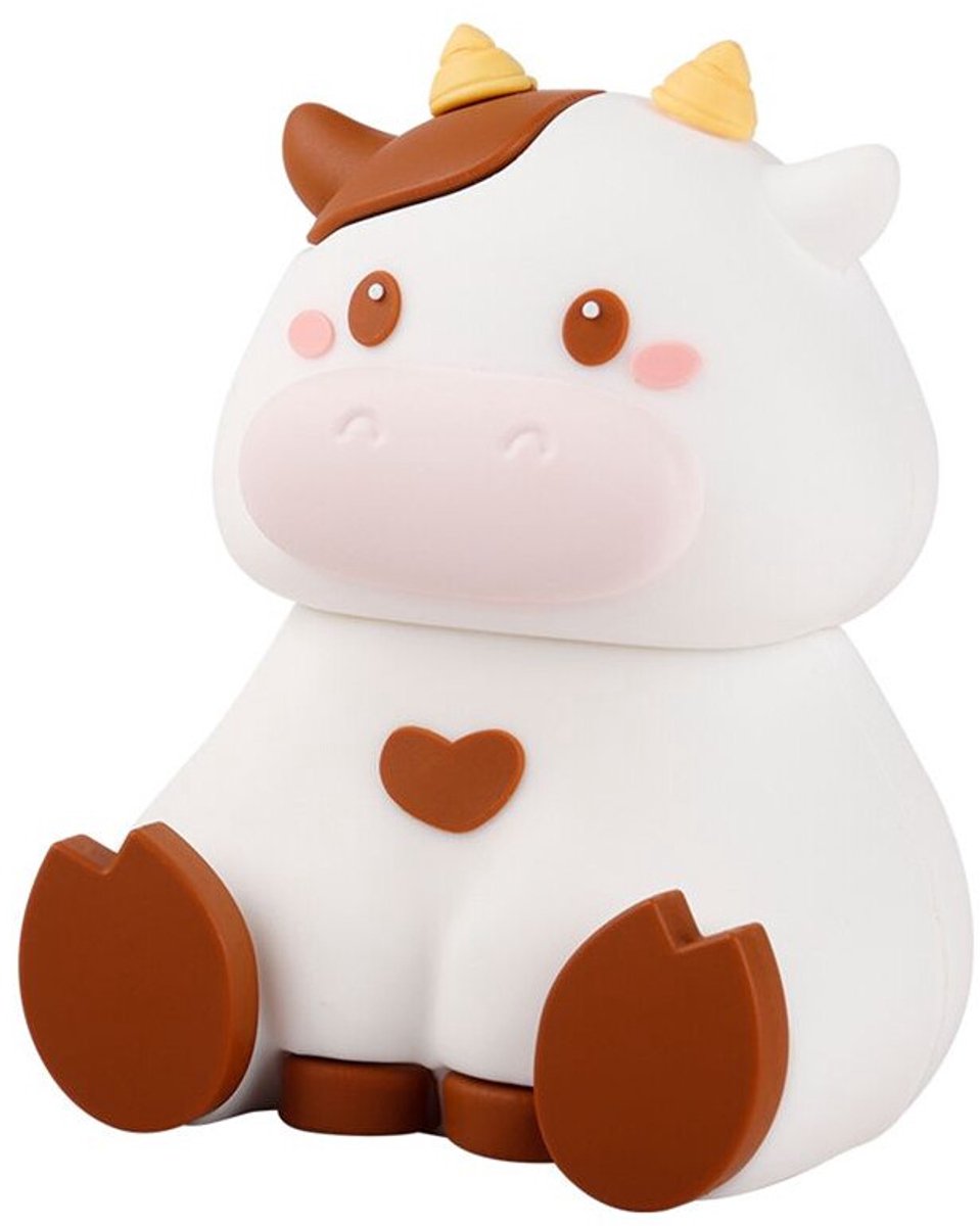 Draadloze luidspreker van 5,2 inch Geschikt voor schattig dierenontwerp, MP3-speler en telefoonhouder, koeiendesign.