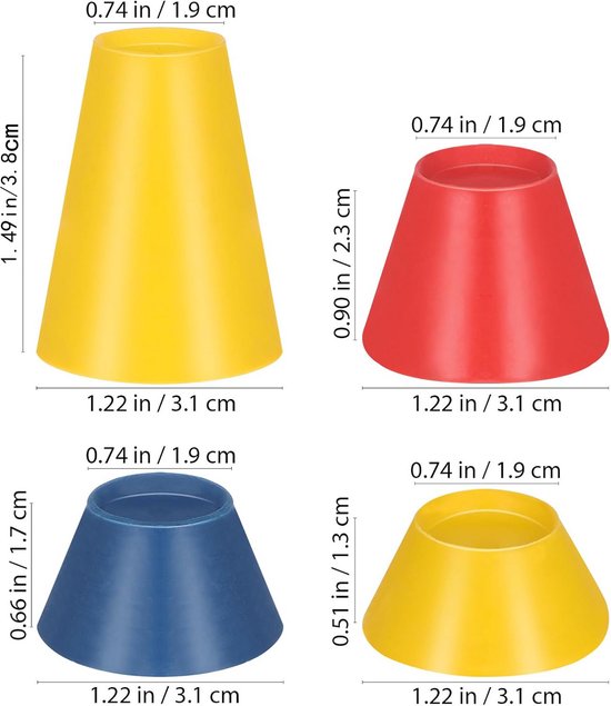Golftees - Golfpegs - Sneeuwpegs - Golfaccessoires - Peghouders - Rubberen materiaal - 4 verschillende hoogtes - Geschikt voor koud weer, harde ondergronden, driving ranges thuis, mattraining, enz. - 4 sets — afbeelding 5