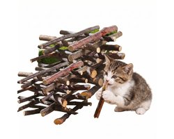 Knaaghout gemaakt van 100% natuurlijke appeltakjes - geschikt voor knaagdieren - 100 g - kan gebruikt worden voor de gebitsverzorging van Hamsters, Cavia’s, Muizen, Ratten & Gerbils