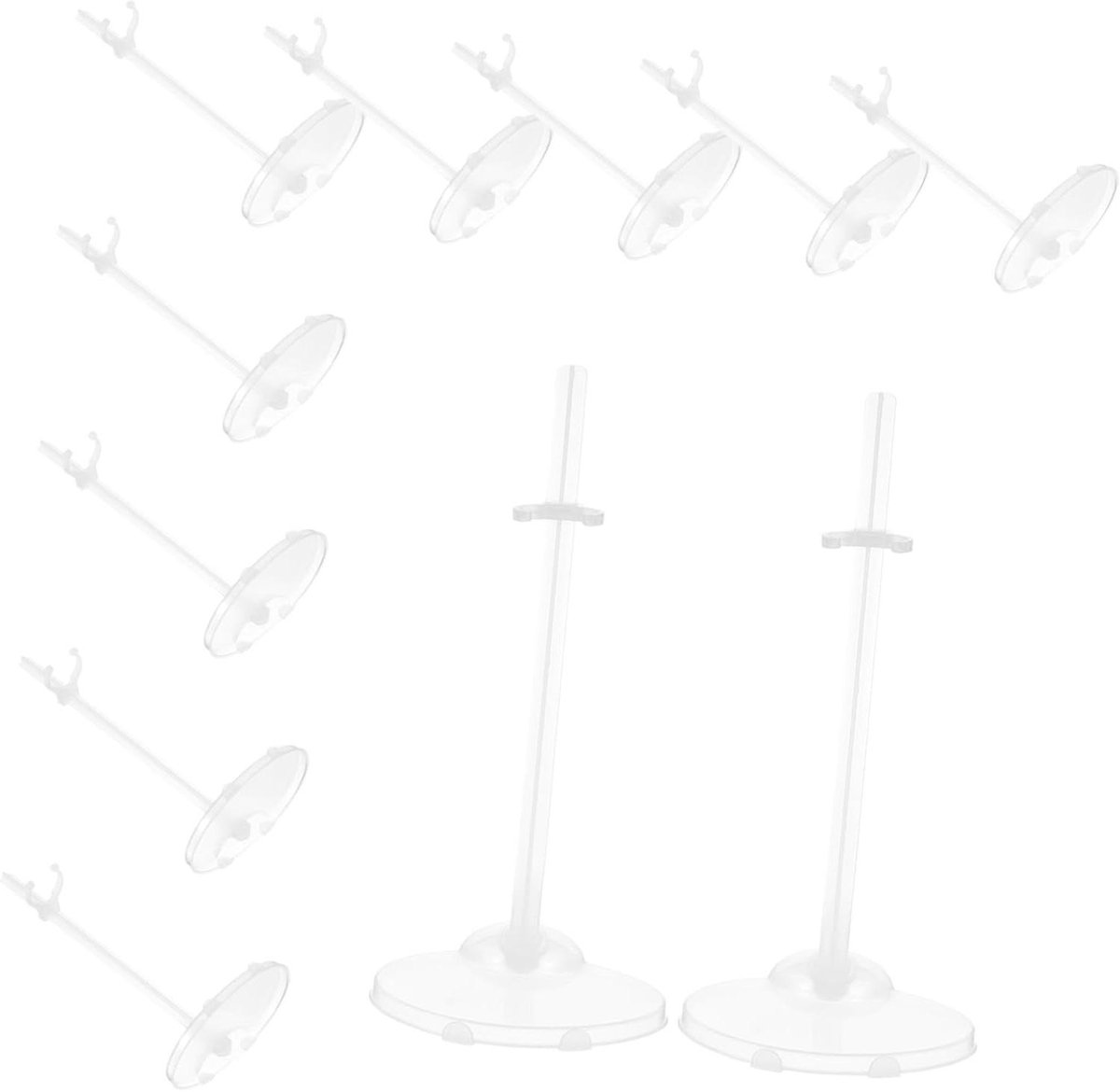Poppenstandaard - Display beugel - Poppen presenteren - Stabiele basis - 21 cm - Wit