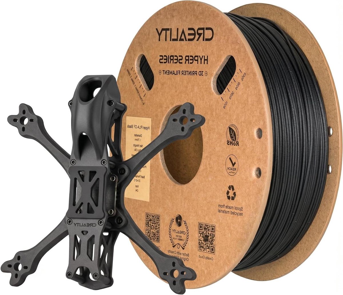 3D Printer Filament - Koolstofvezel PLA - Hogesnelheid Printen - Hoge Buigsterkte - 1 kg - Zwart