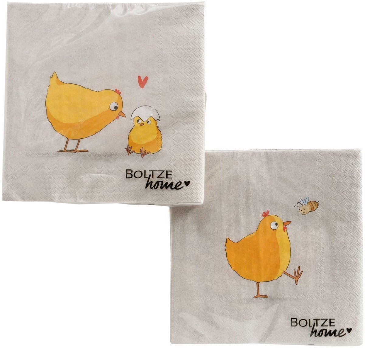 Boltze Home servetten paasdecoratie 16,5x16,5cm FSC papier.