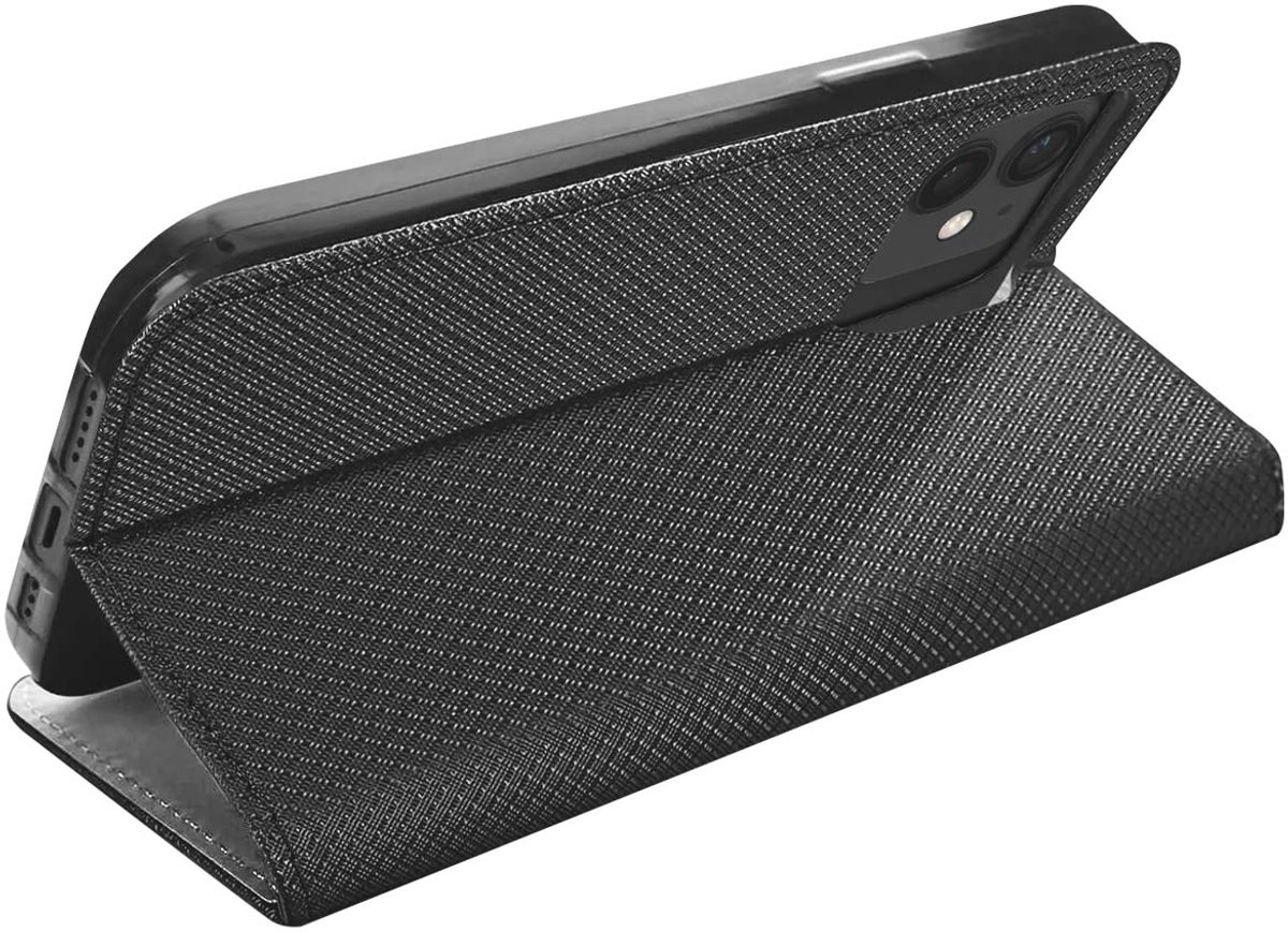 Jaym, Folio hoesje Geschikt voor Apple iPhone 11 Magnetische standaardfunctie, Zwart