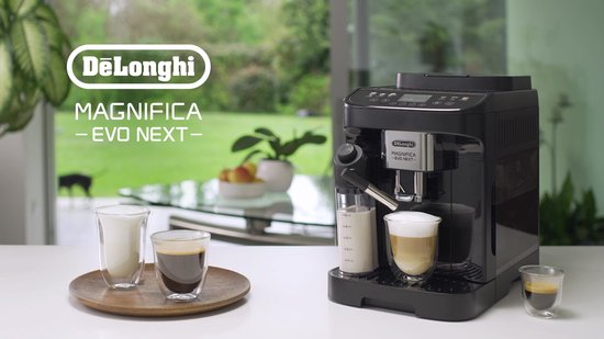 De'Longhi Magnifica Evo Next - volautomatische espressomachine met LatteCrema Hot melksysteem en kleurendisplay - Zwart - ECAM310.60.B