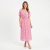 Dames Lange Zomerjurk / Strandjurk 805 One size L-XL roze