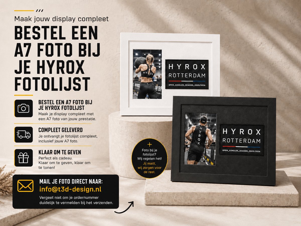T3D Hyrox A7 foto - Maak jou fotolijst compleet - Hyrox fotolijst