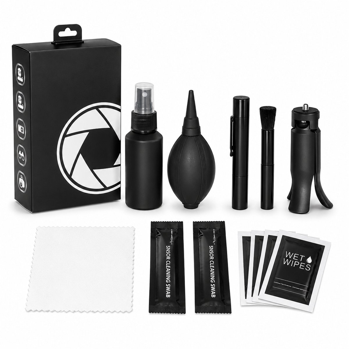 GOKA Camera Reinigingsset Professioneel – 11 Delige Lens & Sensor Cleaning Kit incl. Mini Statief – Voor DSLR, Camera Lens, Scherm & Sensor