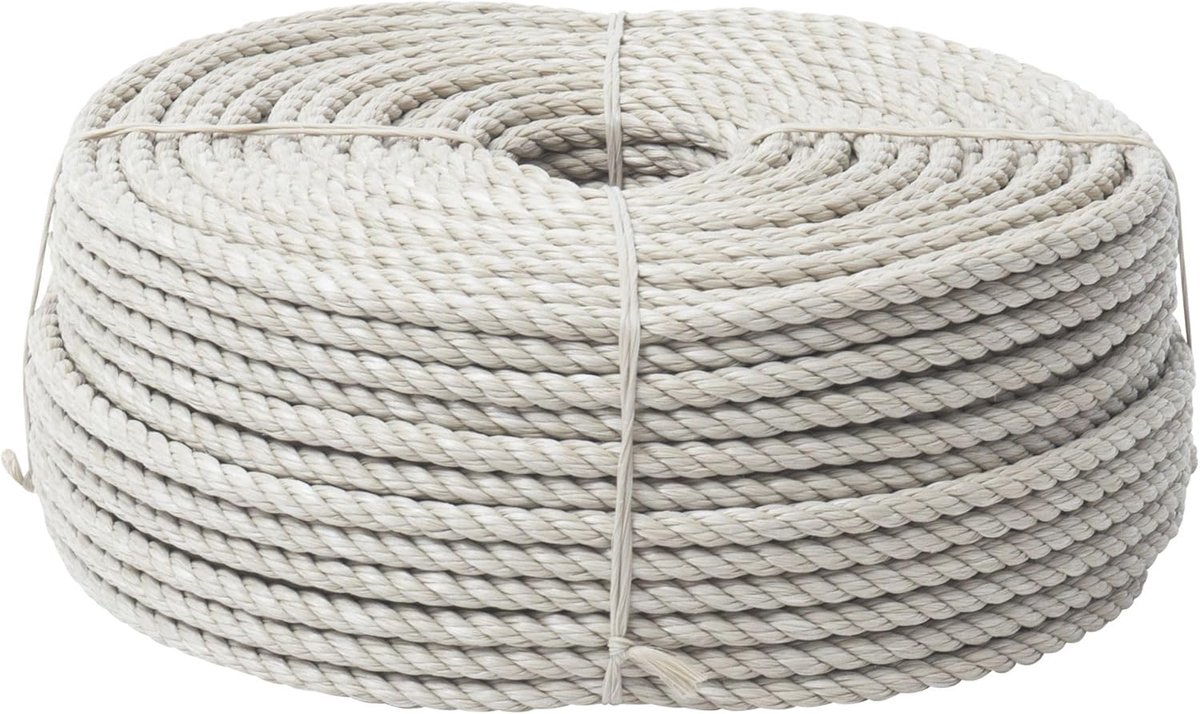 Beige touw - Polypropyleen koord - Touw bevestigen - UV-behandeld weerbestendig - 100 meter - Beige