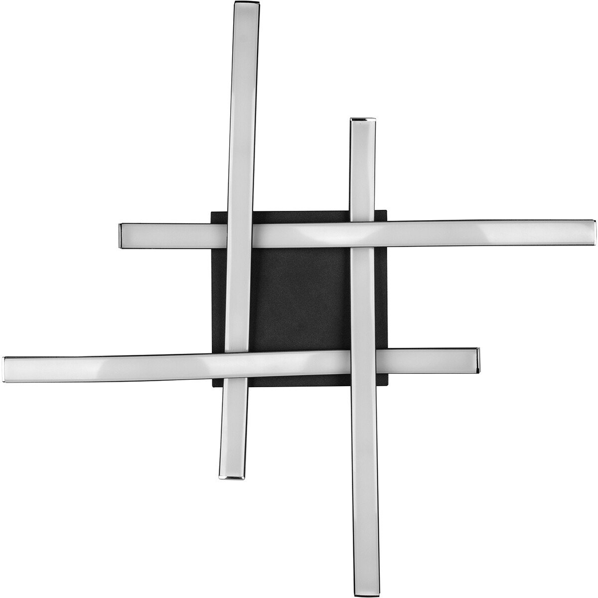 LED Plafondlamp - Plafondverlichting - Torna Ritonu - 20W - Natuurlijk Wit 4000K - Dimbaar - Vierkant - Mat Zwart - Aluminium