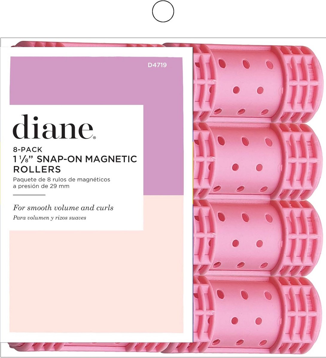 Magnetische Rollers - Klik Rollers - Haar Krullen - Zonder Clips - 1 1/8 Inch - Roze