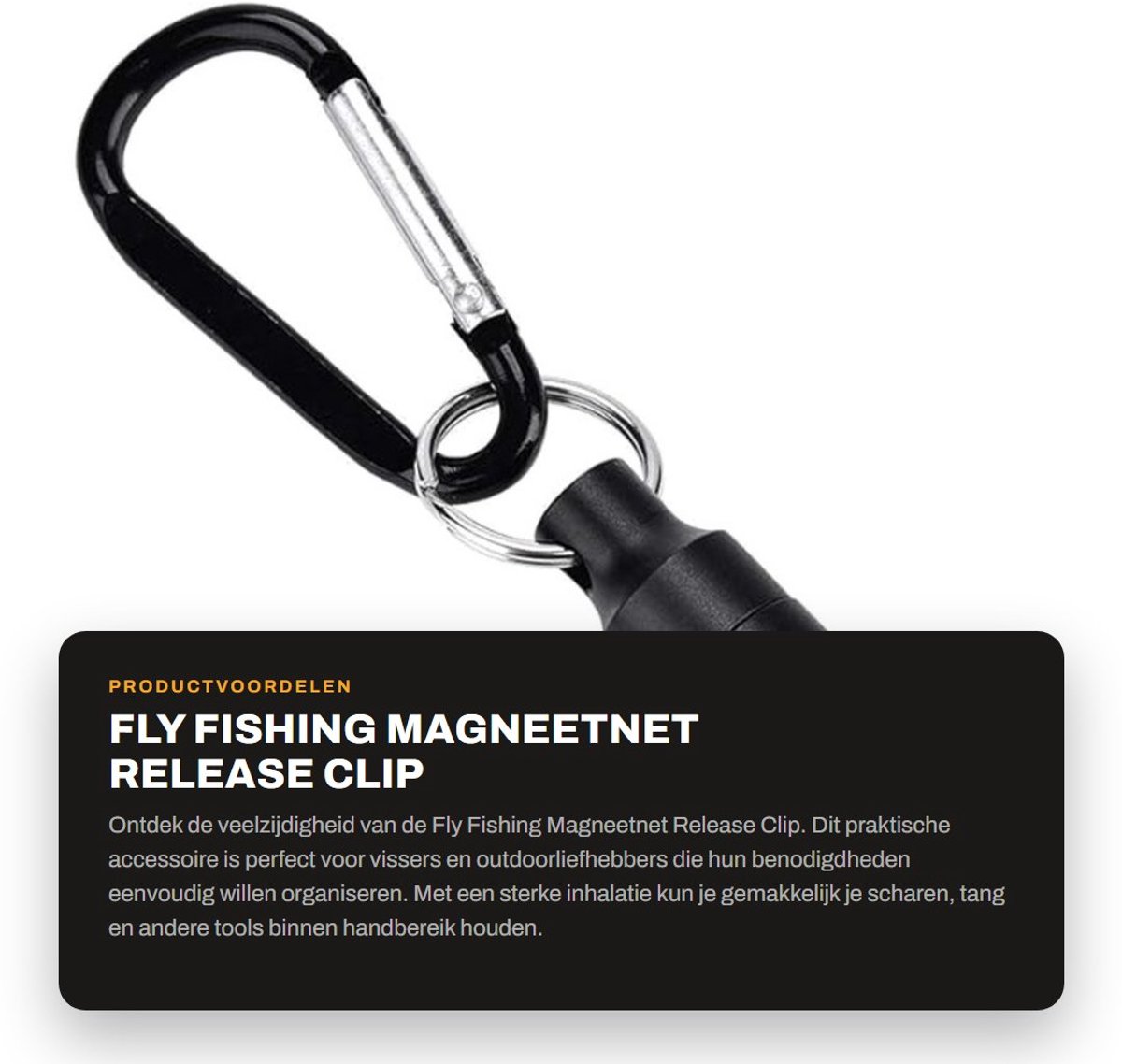 Dailygoods- Magneetnet Sterke Inhalatie - Hangende Houder - Karabijnhaak - Sleutelhanger - Praktisch Gebruik - Hoogwaardig Materiaal - Visclip