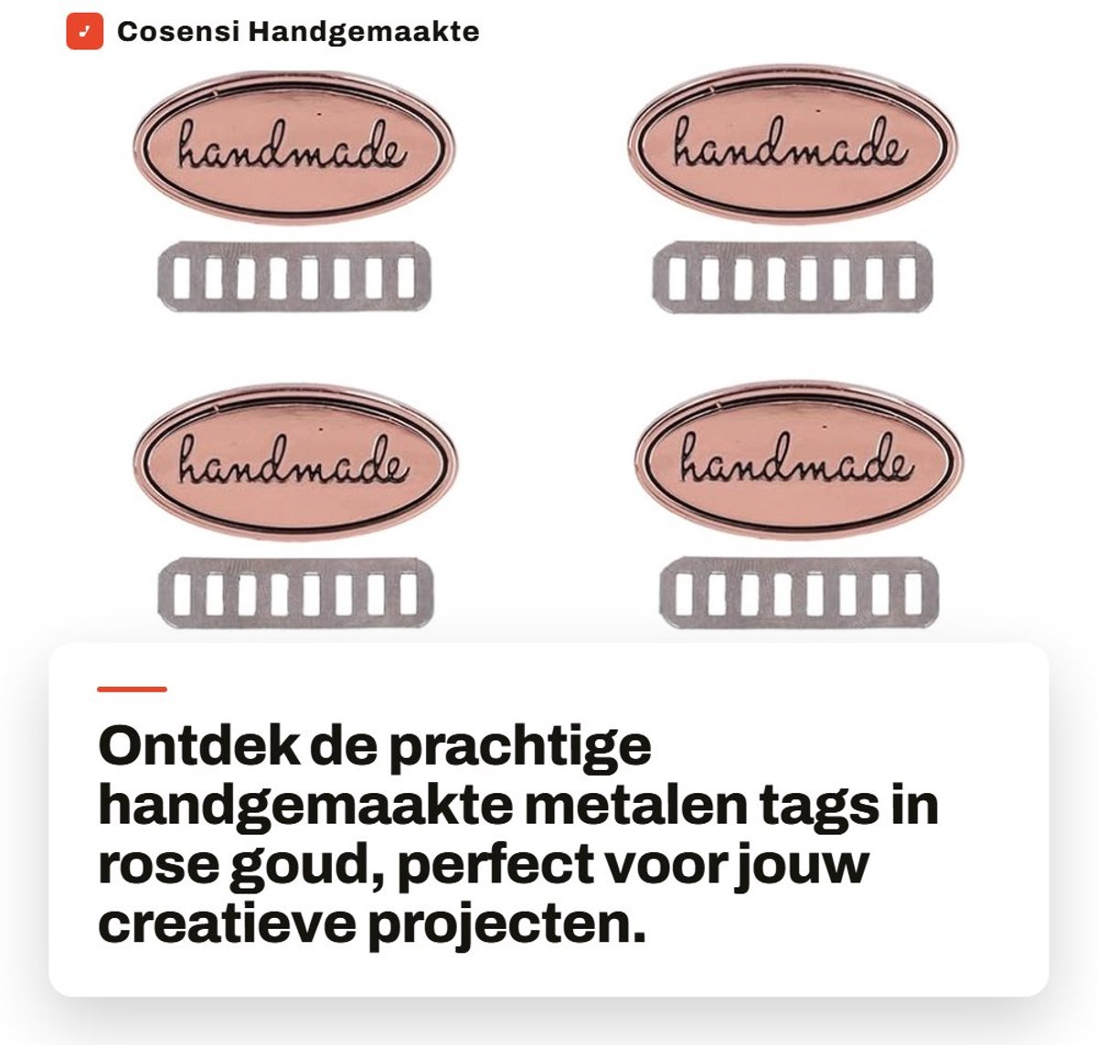 Dailygoods- Metalen Tags Handgemaakt - Etiketten - Naaien - Kledinglabels - DIY Decoratie - 5 Stuks - Legering Schrijfbaar