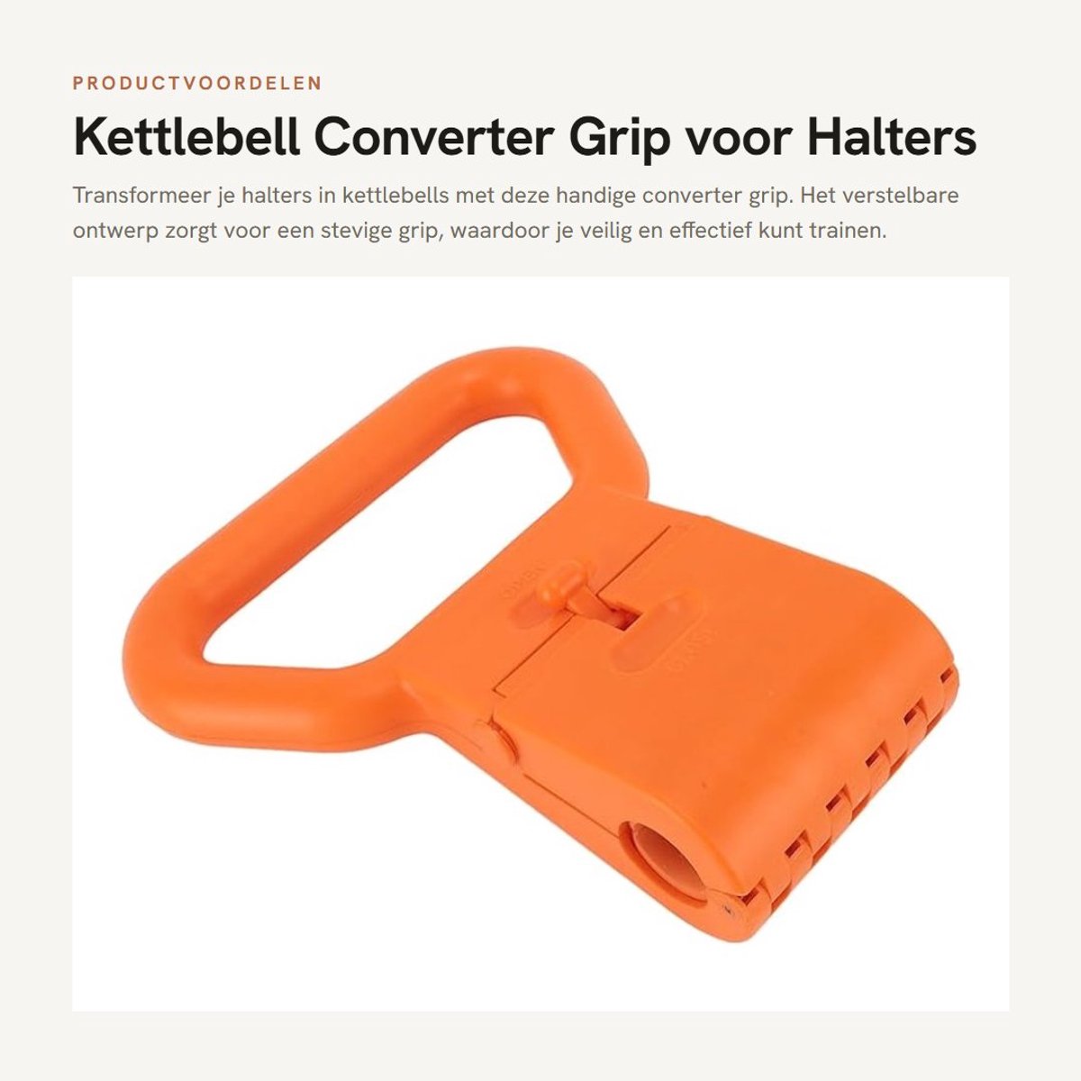 Dailygoods- Kettlebell Converter Grip - Verstelbaar ontwerp - Kettlebell Grip - Draagbare gewichtsgreep - Veilig en effectief - Geschikt voor halters tot 50 pond