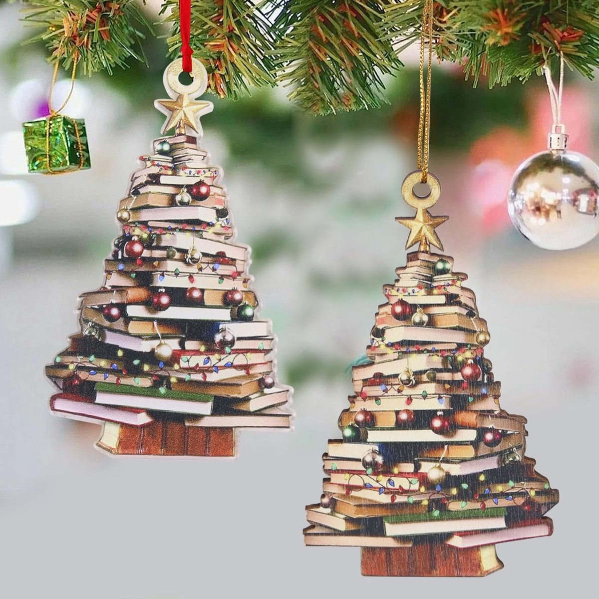 Dailygoods- Kerstversiering set van 12 stuks - Acryl ornamenten - Kerstdecoratie - Boomhangers - Duurzaam materiaal - Lichtgewicht ontwerp