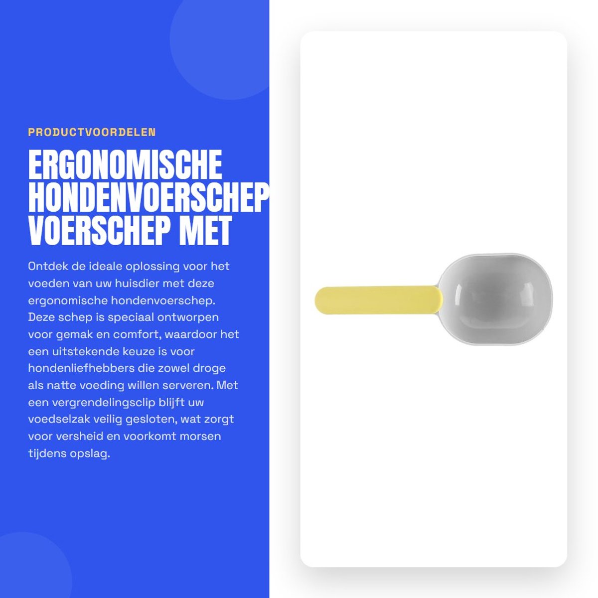Dailygoods- Hondenvoerschep Ergonomisch - Voerschep Paard - Vergrendelingsclip - 2 Stuks - Multifunctioneel Gebruik - Comfortabel Handvat
