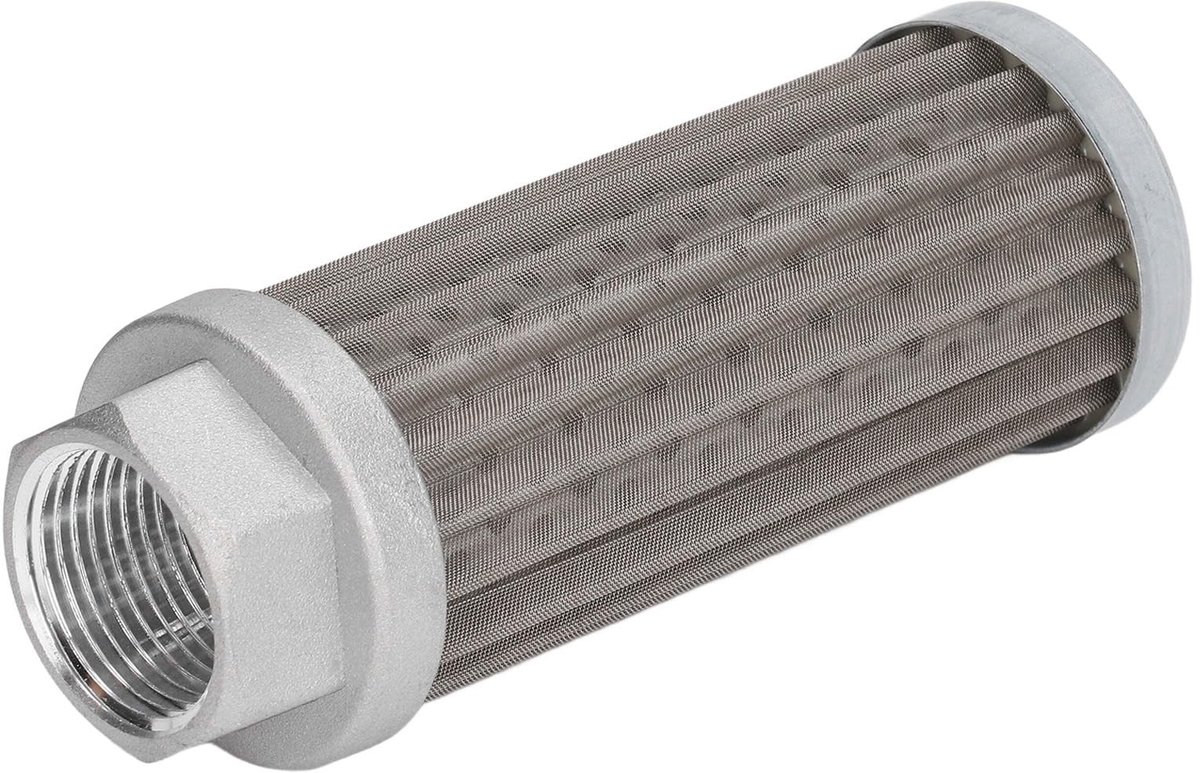 Dailygoods- Brandstofzuigfilter Roestvrij Staal - Hydraulische Zuigklep - Zeeffilterpatroon - Metalen Gaasbuisverbinding - Eenvoudig te Vervangen - Verbetering van Oliekwaliteit - Zuigfilter