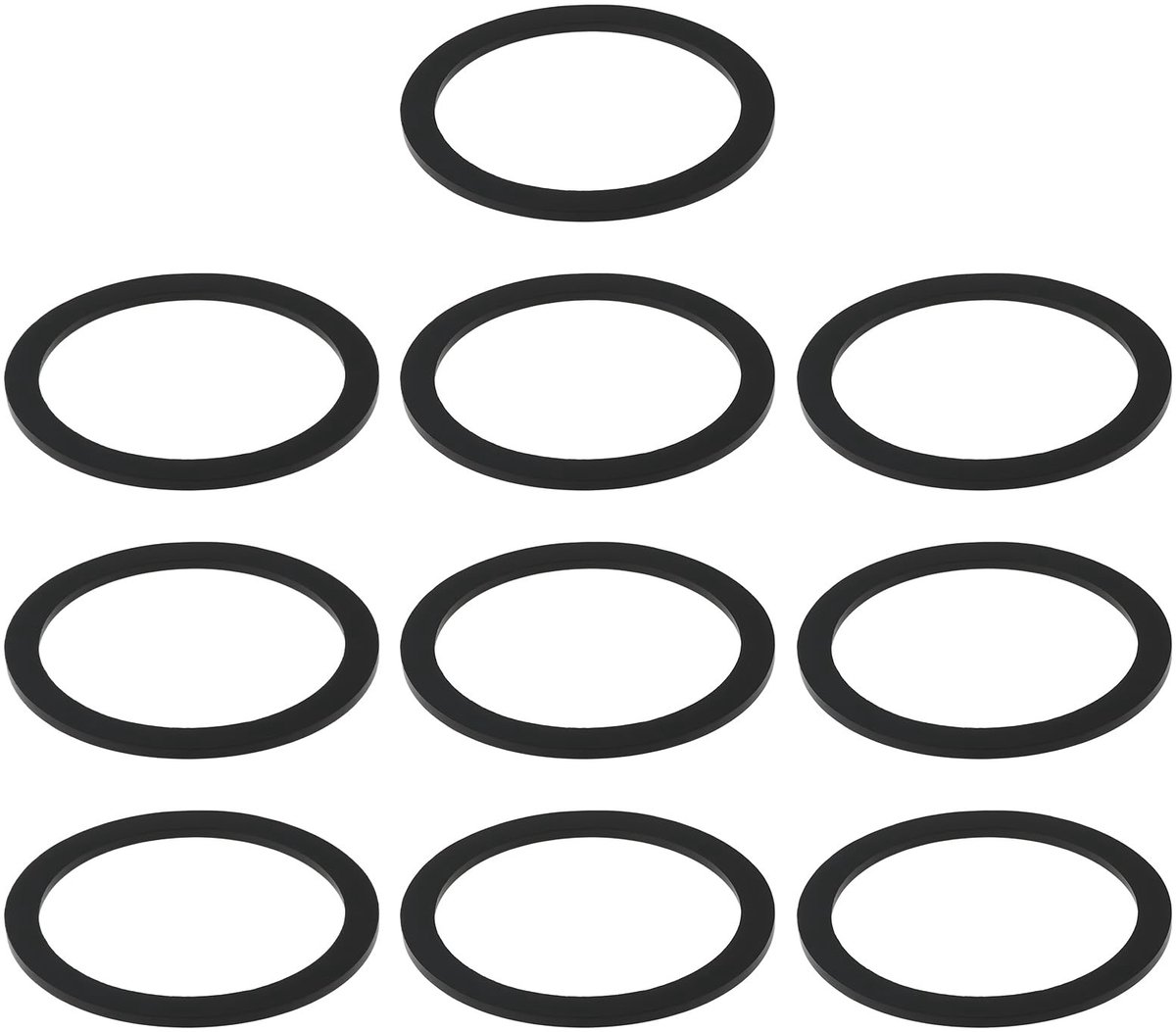 Dailygoods- Platte Seal 10 Stks - Rubber Afdichting 57x48x3mm - NBR Materiaal - SH80 Hardheid - Lekvrije Afdichting - Oliebestendig - Afdichtring