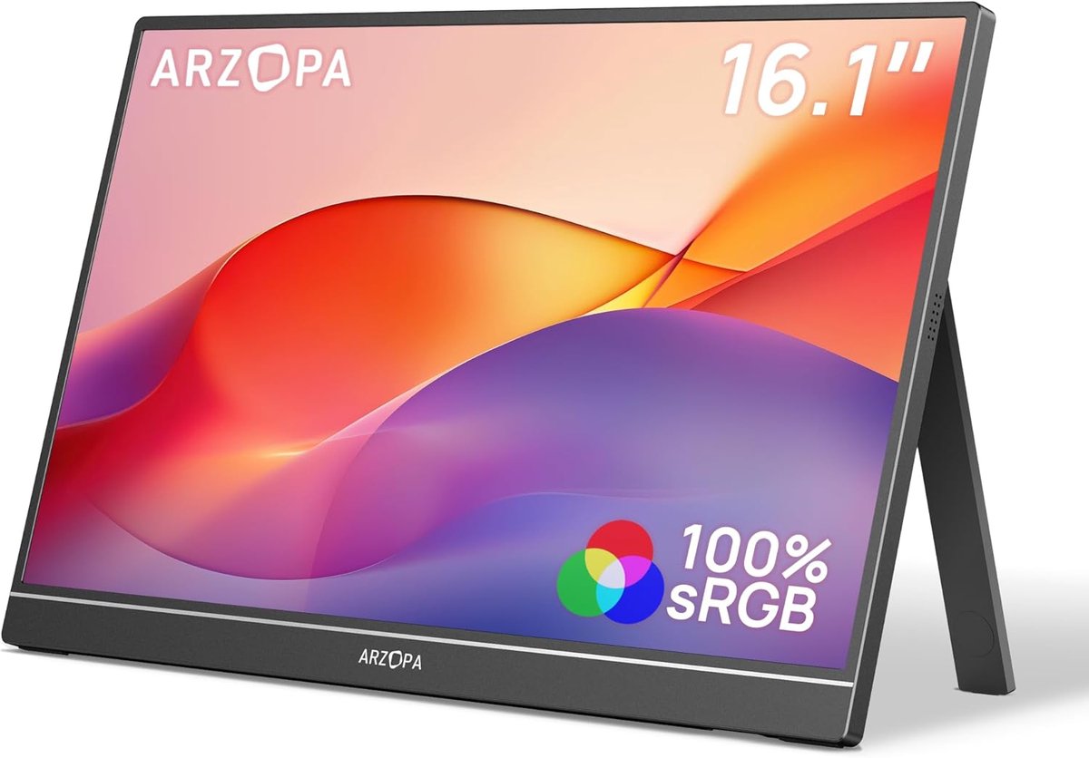 Draagbare Monitor 16.1 inch Full HD IPS – USB-C/Mini HDMI – 100% sRGB – Speakers – 60Hz 1080p