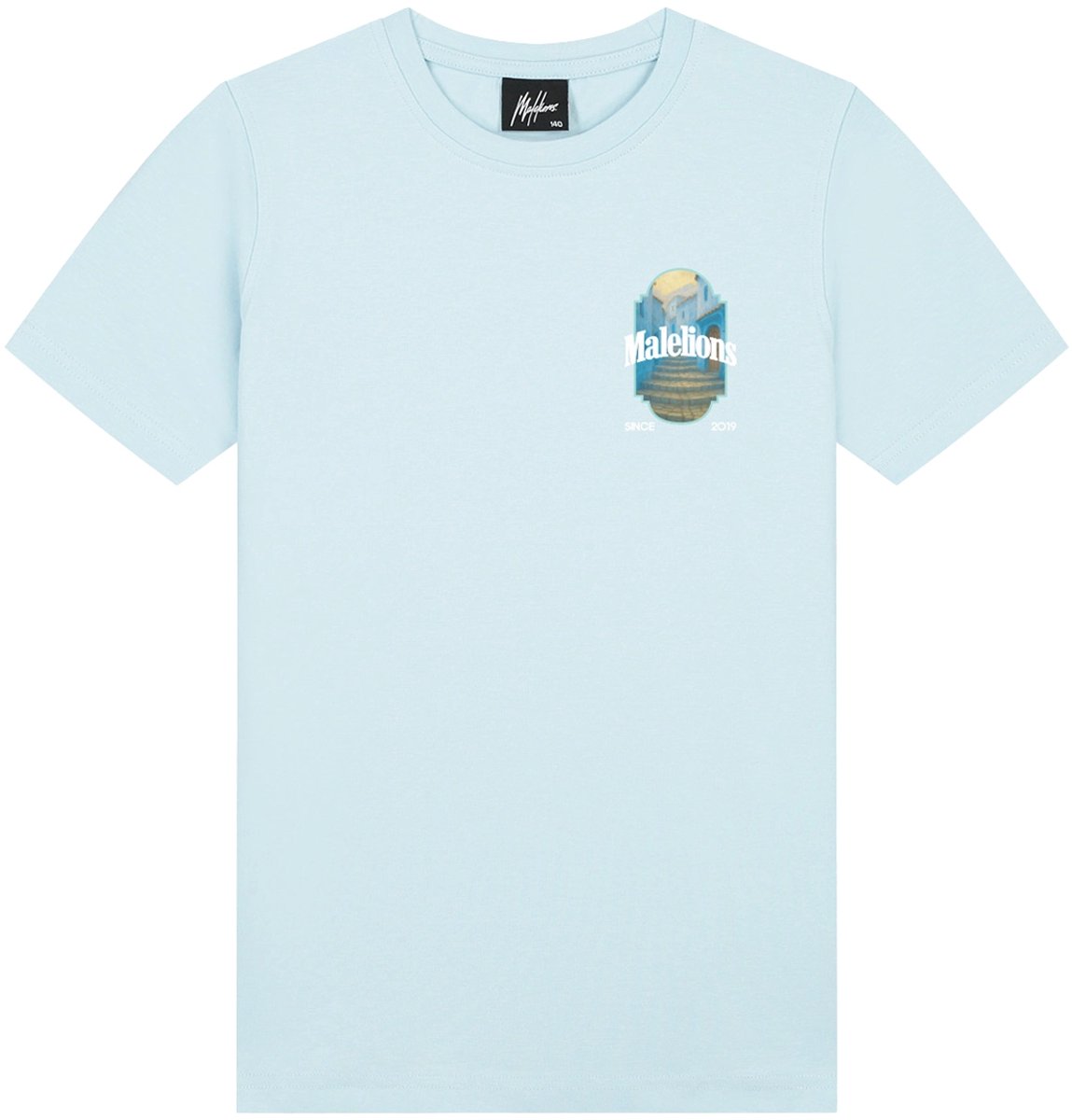Malelions blue stairs t-shirt in de kleur blauw.