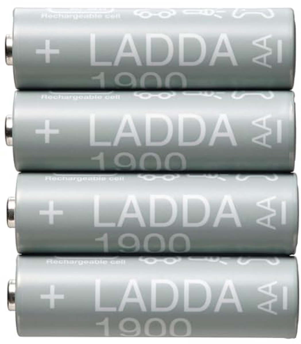 Oplaadbare Batterijen - AA Batterijen - Apparaten Voeden - Tot 500 keer oplaadbaar - 1900 mAh - Grijs