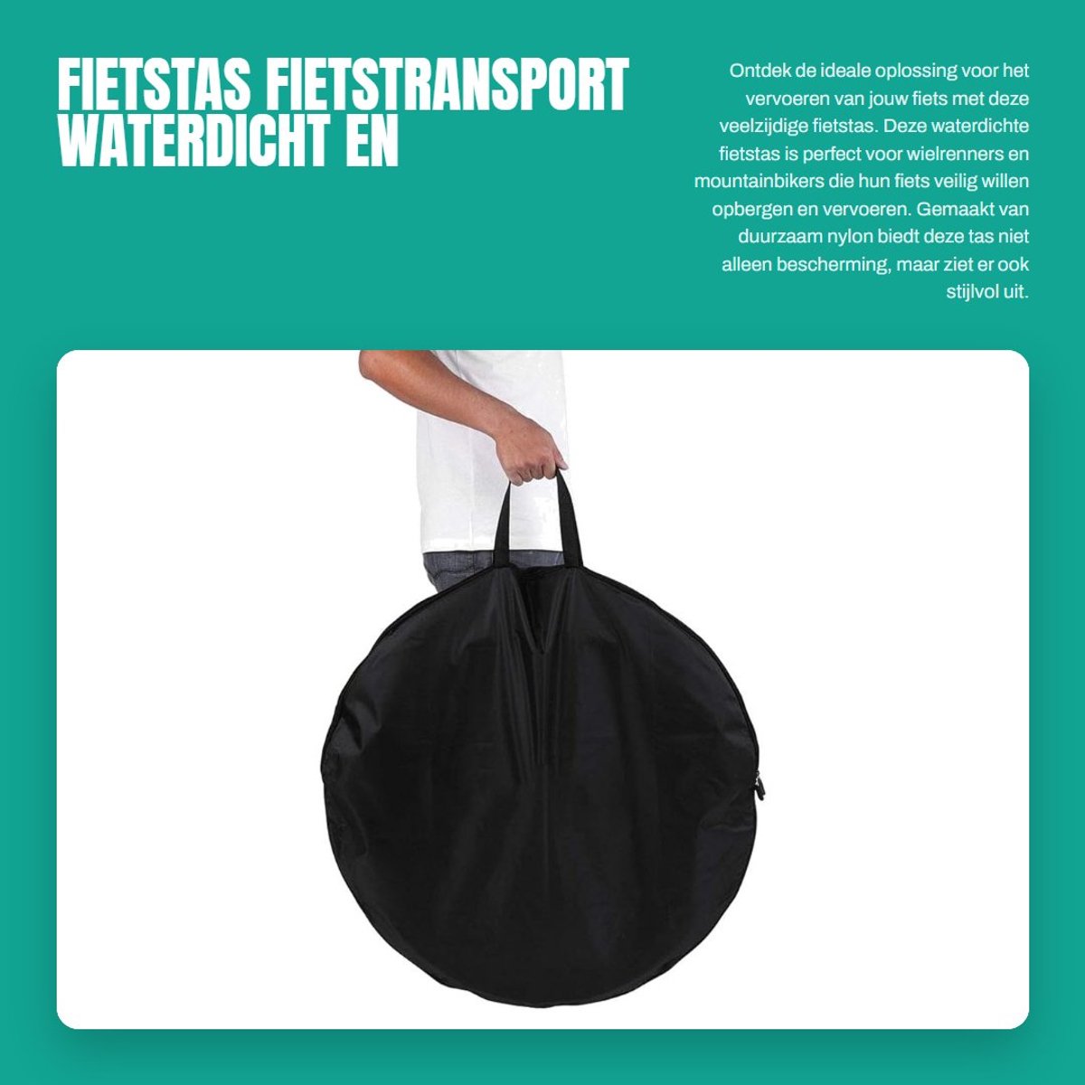 Dailygoods- Fietstas Dubbel Waterdicht - Fietstassen Elektrische Fiets - Fietstas Enkel - Fietstas Rugzak - Fietstas Basil - Lichtgewicht Nylon Materiaal - Fietsopbergzak