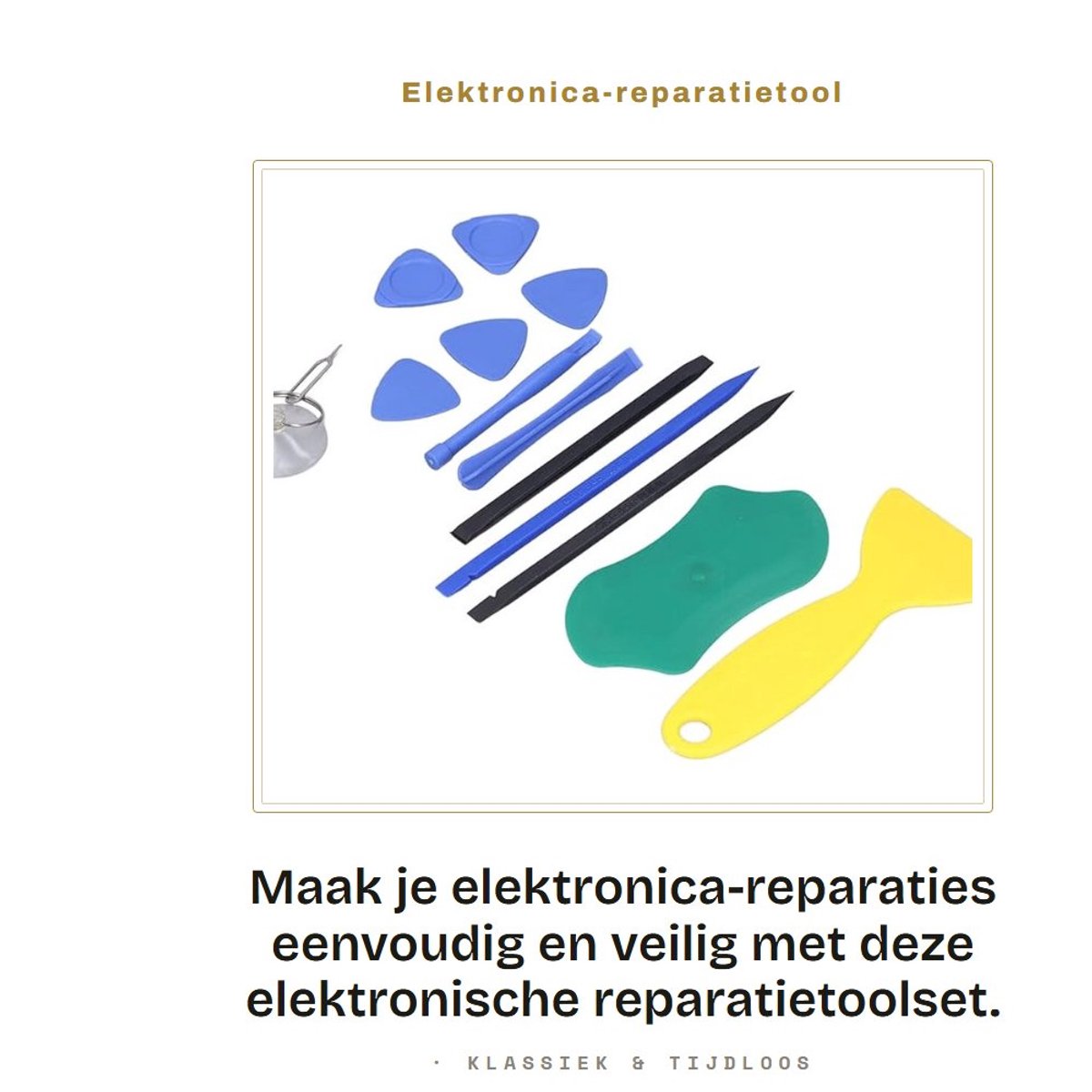 Dailygoods - Elektronica-reparatietool - 12 stuks spudger - Geen schade voor tablets en laptops - Plastic gereedschap - Geschikt voor camera's en brillen