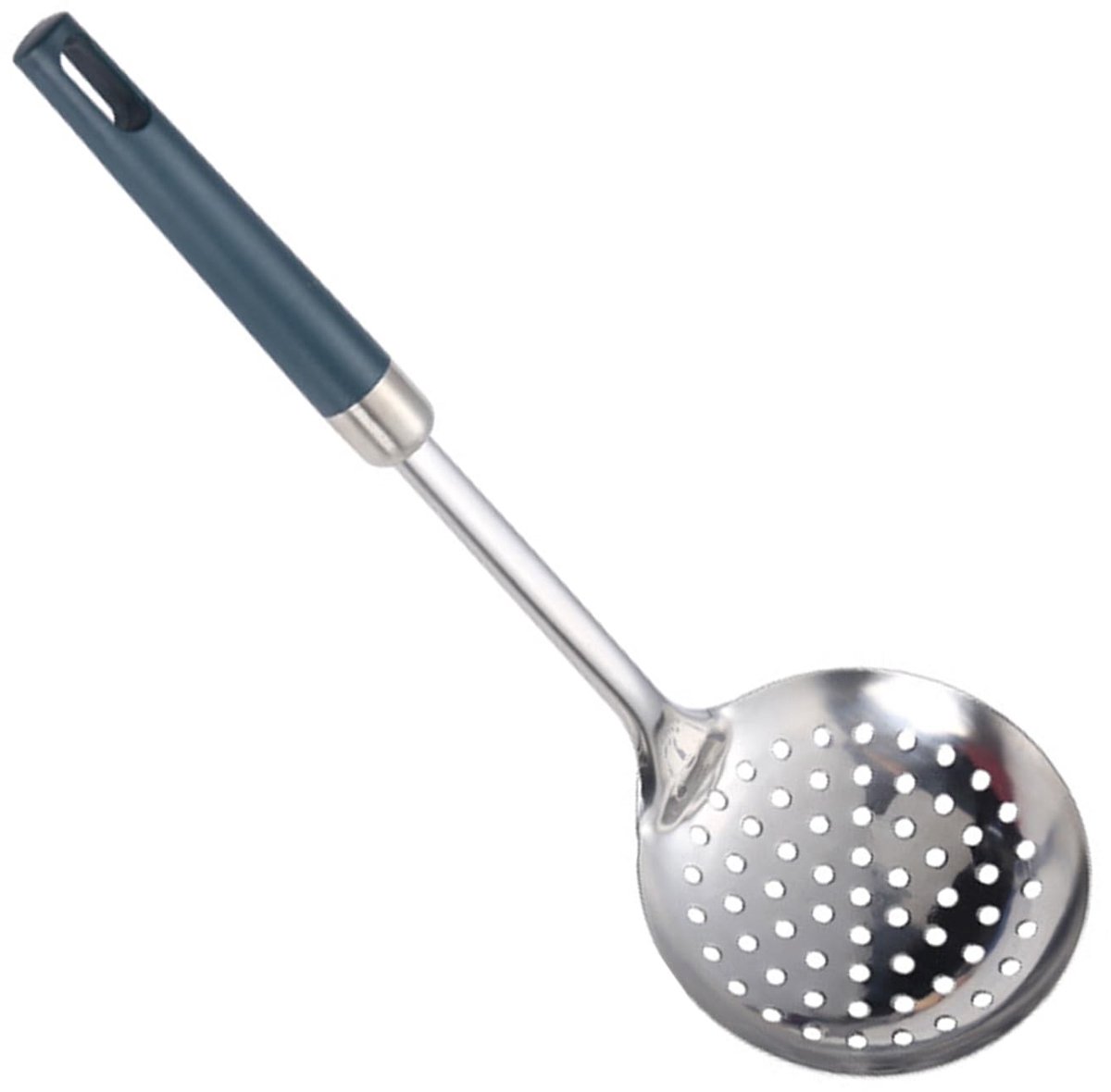Dailygoods- Schuimlepel Hittebestendig - Roestvrij Staal - Multifunctioneel - Geïntegreerd Ophanggat - Lange Steel - Duurzaam voor Dagelijks Gebruik - Sleuflepel