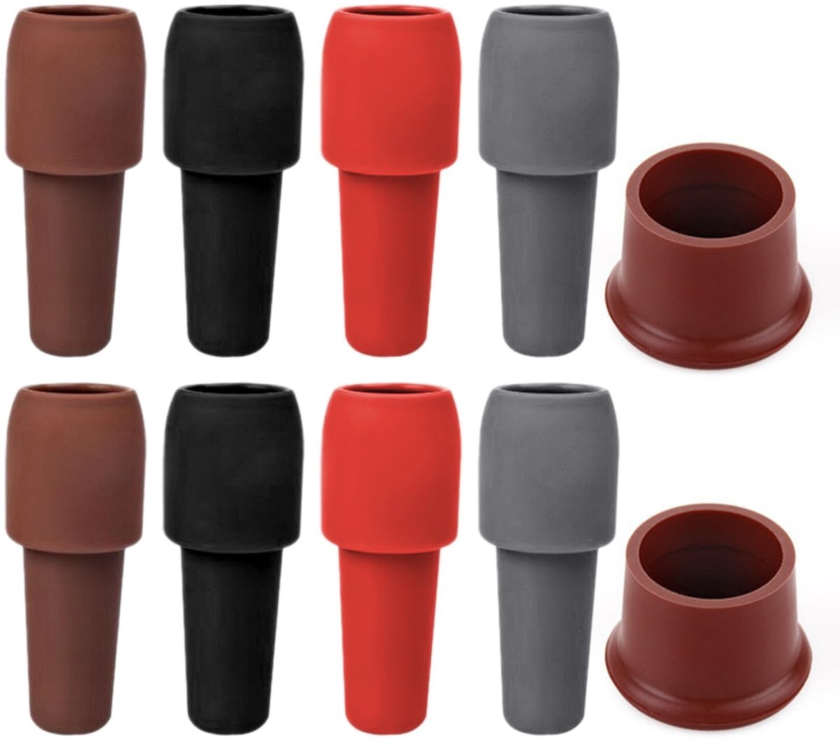 Dailygoods- Wijnstopper Vacuum - 8 Stuks Silicone - Flessenstop - Herbruikbare Wijnstopper - Lekvrij - Omgekeerde Gesp - Duurzaam Materiaal - Flesstopper