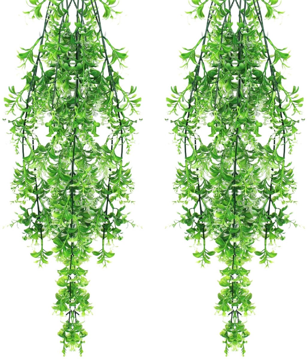 Dailygoods- Kunstplanten Weerbestendig - Kunstbloemen Buiten - Kunsthangplant - Balkonplanten - Onderhoudsvrij - Hoogwaardig Materiaal - Nepplanten