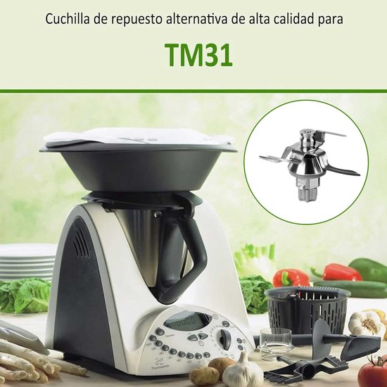 Dailygoods- Vervangend Mes voor Thermomix TM31 - Roestvrij Stalen Messen - Afdichtingsring - Vaatwasmachinebestendig - Duurzaam - Geschikt voor Kneden/Malen/Mixen - Mixerblad van Dailygoods — afbeelding 4