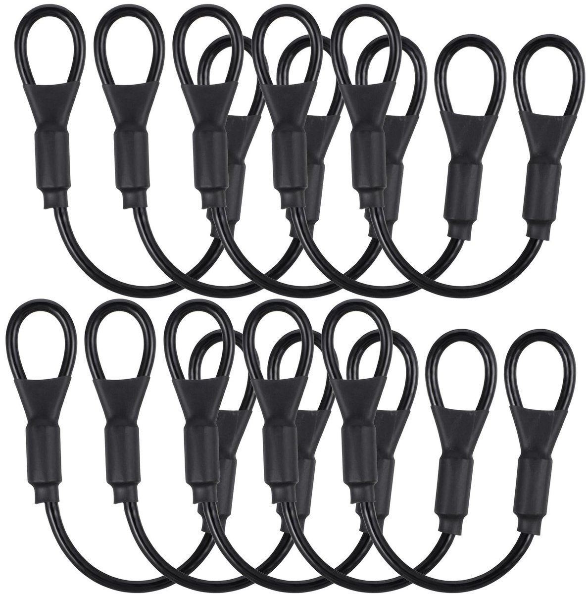 Dailygoods- Staalkabel 15 cm - Roestvrij Staal - Siliconen Sleutelbanden - Veiligheidslussen - Duurzaam - Schokbestendig - Veiligheidskabel