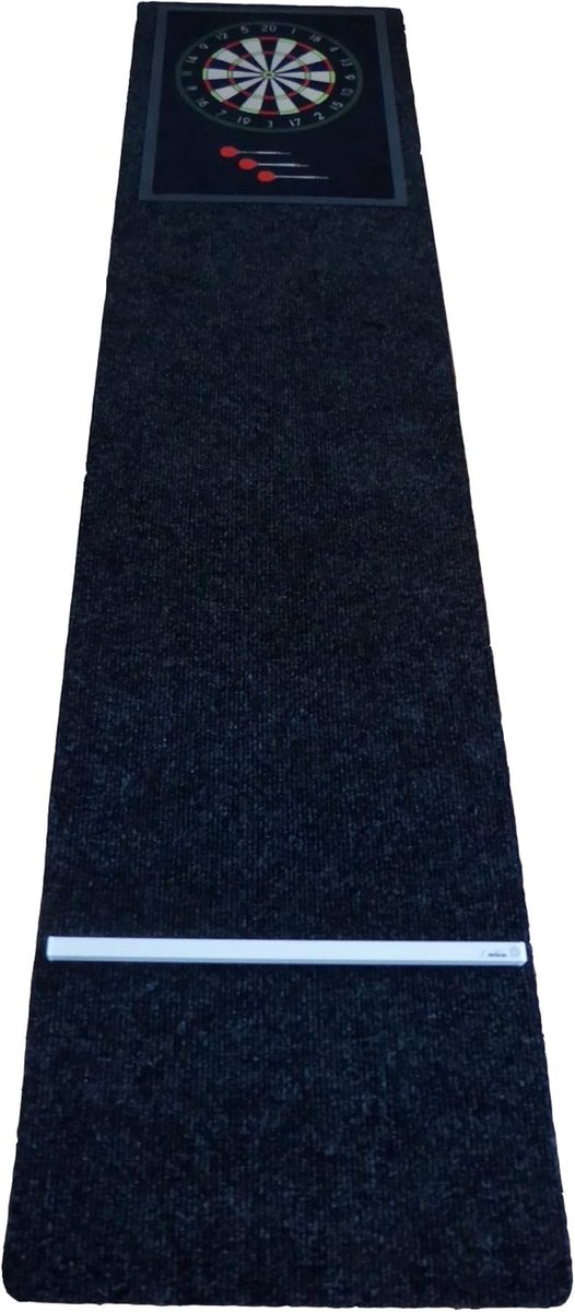 Darttapijt - Dartmat - Beschermt Vloer - Inclusief Bouncer Mat - 66 x 280 cm - Zwart