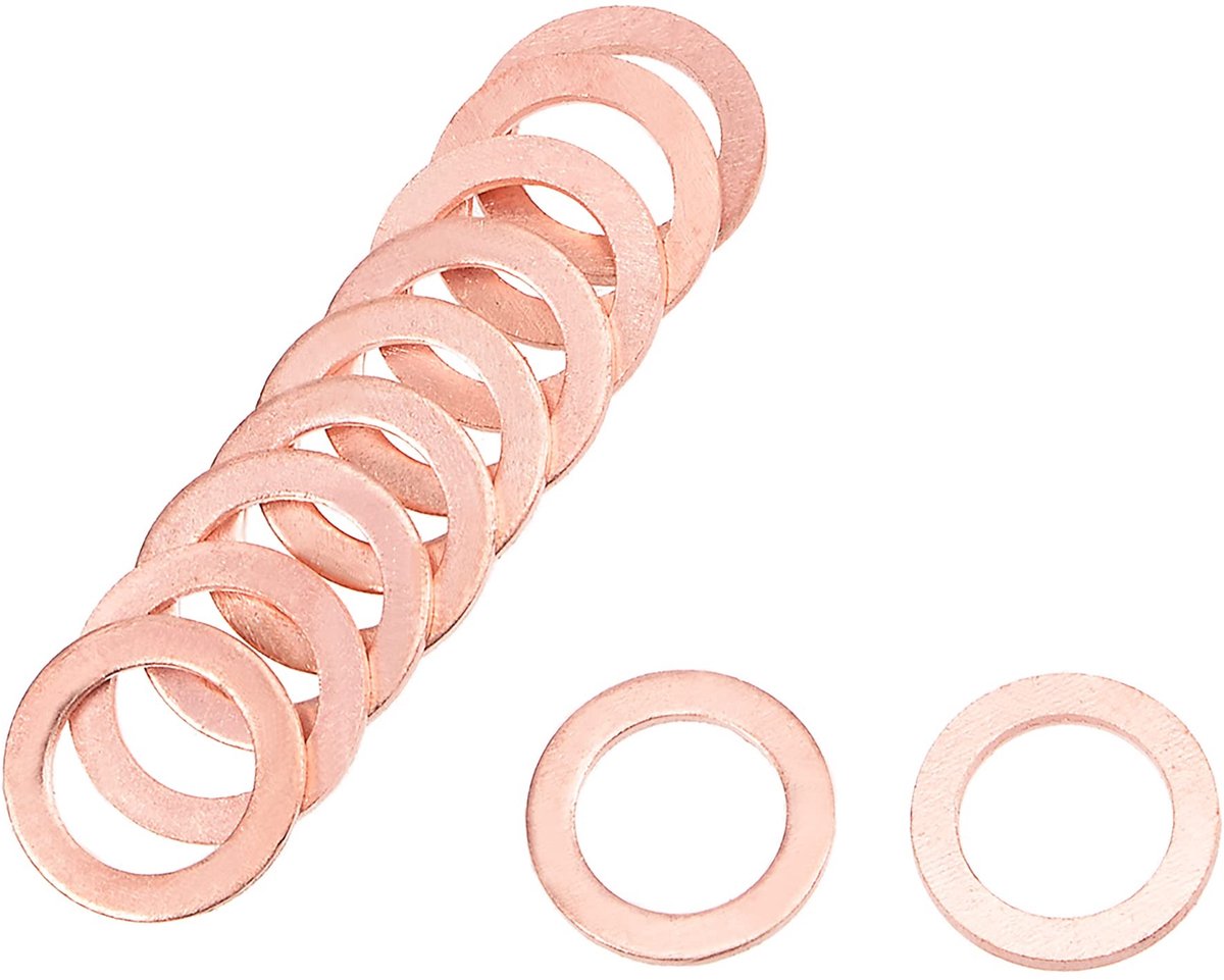 Dailygoods - Koperschijf M12 x 18 mm x 1,5 mm (set van 30)