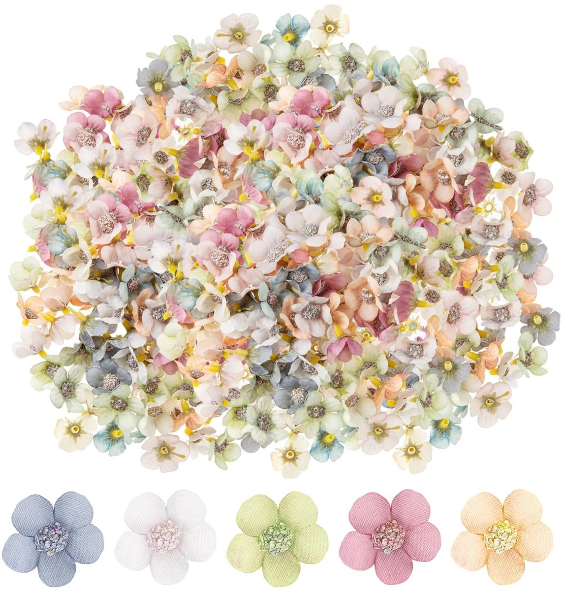 Dailygoods- Papieren Bloemen 150 Stuks - Handgemaakte Kunstbloemen - Madeliefjes - Bruiloftsdecoraties - Doe-Het-Zelf - Gemengde Kleuren