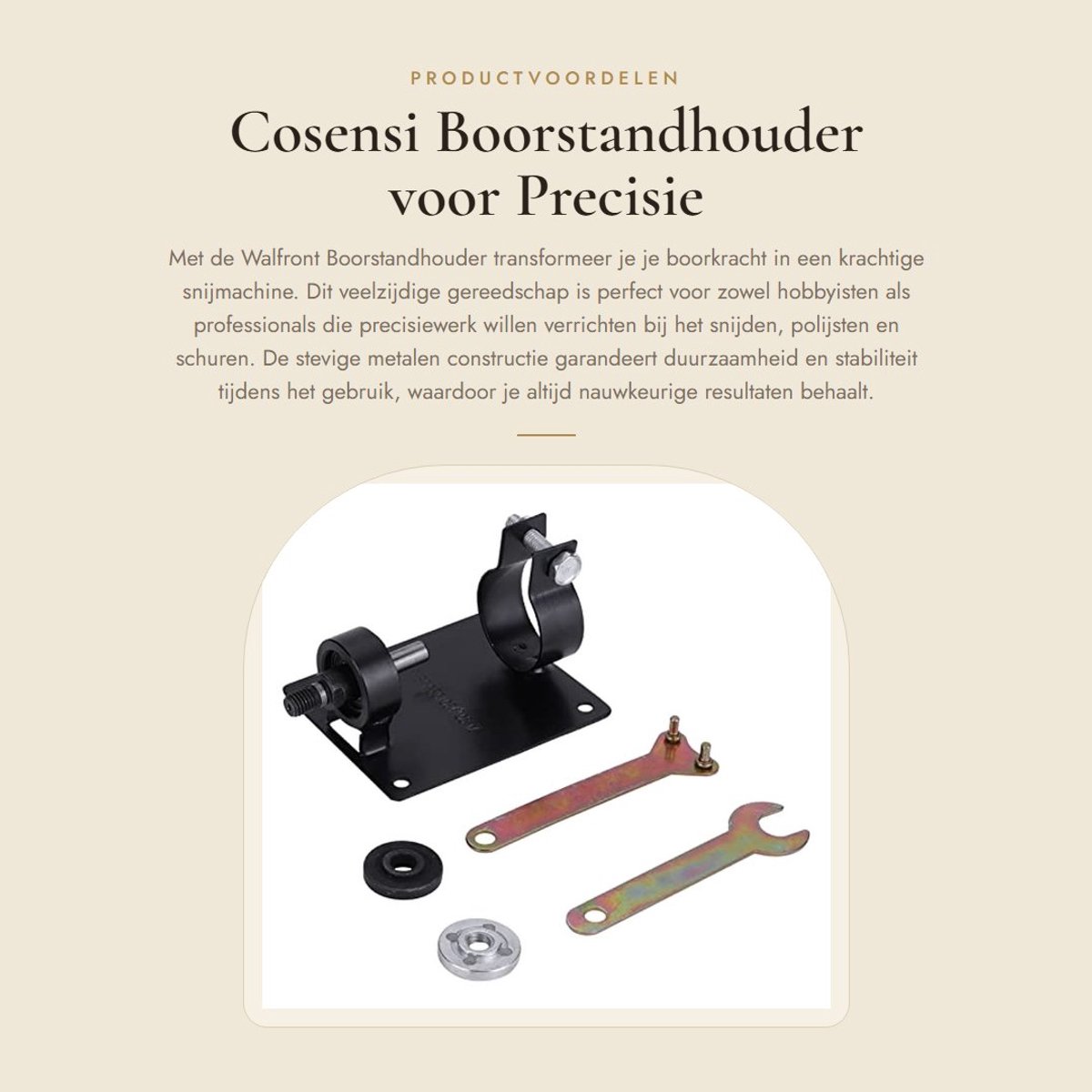 Dailygoods - Boorstandhouder voor Precisie Snijden, Polijsten en Schuren - Inclusief 2 Sleutels