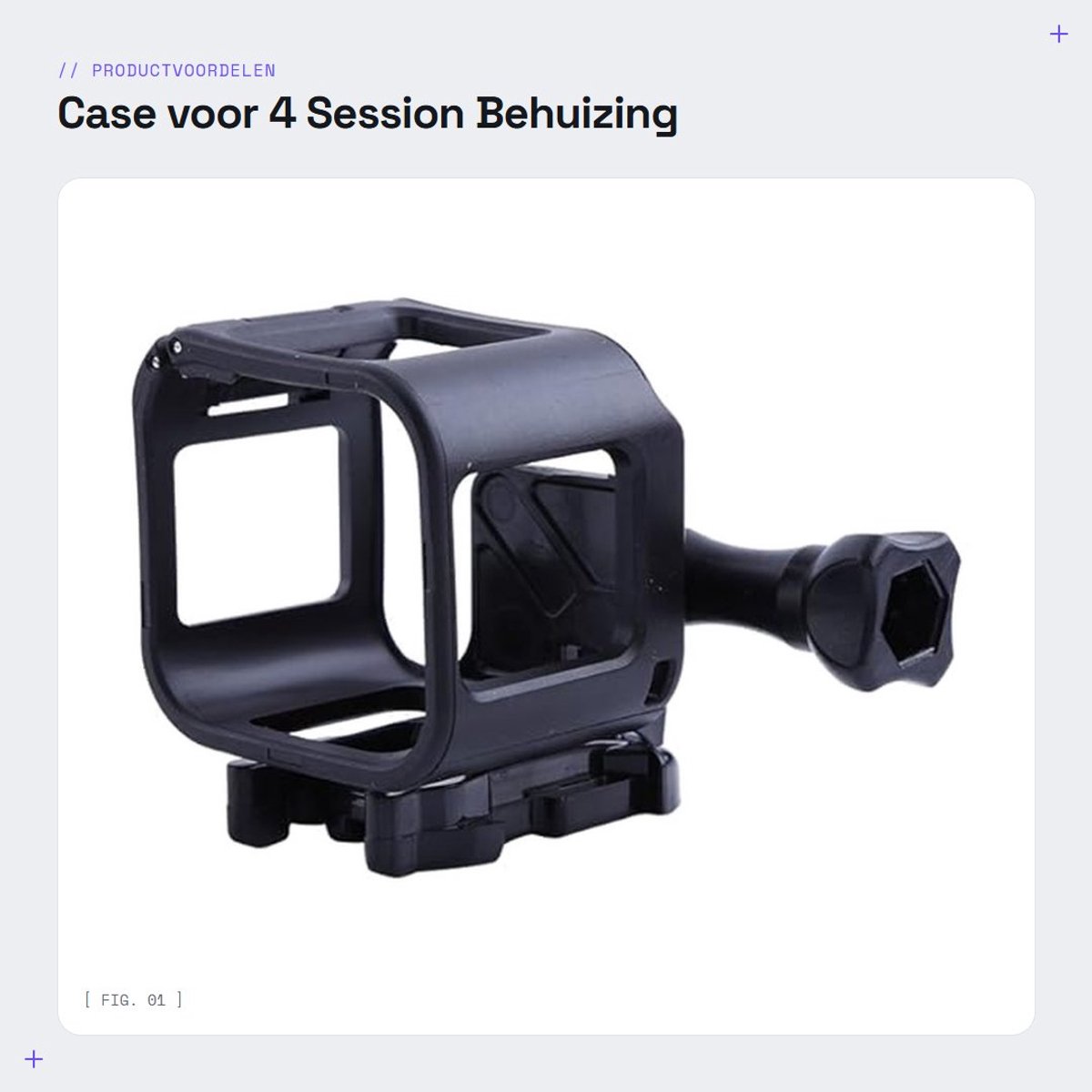Dailygoods- Behuizing Lichtgewicht - Behuizing 4 Session - Frame 180 graden - Eenvoudig te installeren - Duurzaam ABS-kunststof - Compact ontwerp - Camera Frame