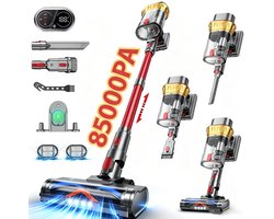 Tdyon Steelstofzuiger -85000 Pa Zuigkracht/680W/80 Min/2,8 l, Wassertank-Akku-Stielstaubsauger -Grote stofbeker-LED, Anti-Tangle-HEPA-filtratie