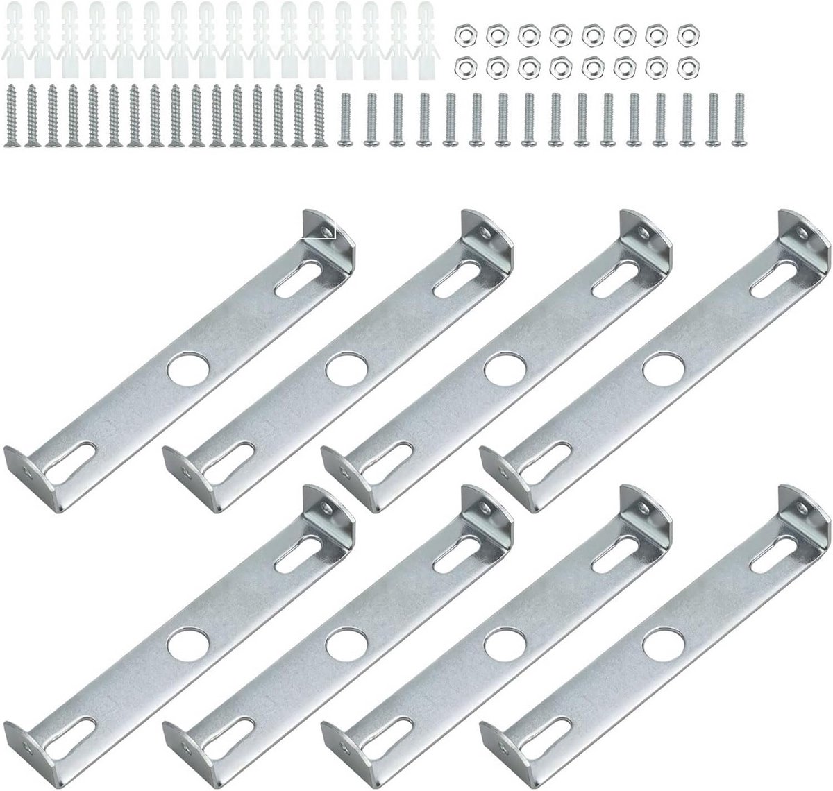 Lampen Montagebeugel - Plafondhouder Sets - Verlichting Monteren - Koolstofstaal Materiaal - 8 Stuks - Zilver