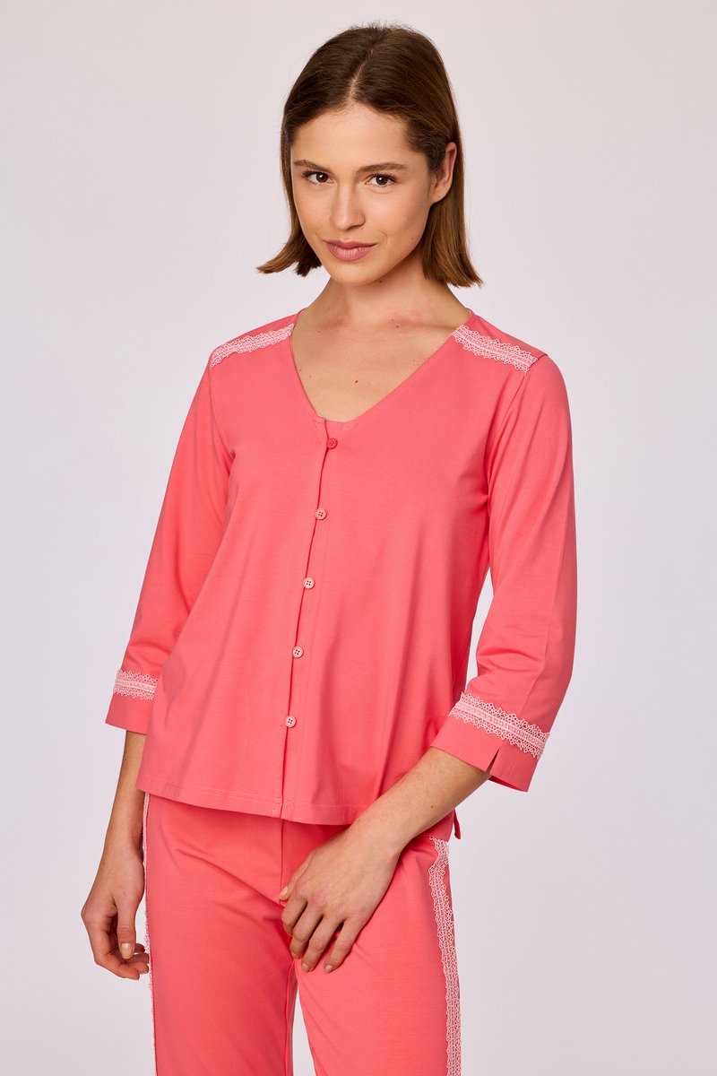 Woody Dames pyjama rood roos