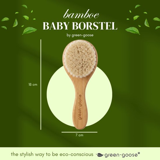 Allecta - Haarborstel en kam set voor baby's - zachte geitenharen - houten babyhaarborstels - baby borstel pasgeborenen - peuter - wiegenkap - peach oval van Allecta — afbeelding 4