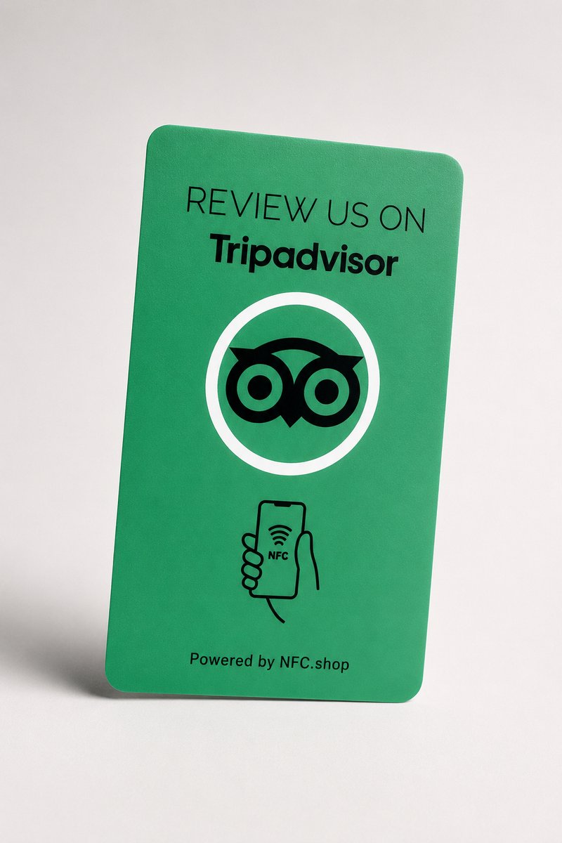 3 stuks Tripadvisor Review Kaart - NFC - Review us on Tripadvisor - Telefoonkaartje 3 stuks - Recensiekaart - Boost je reviews