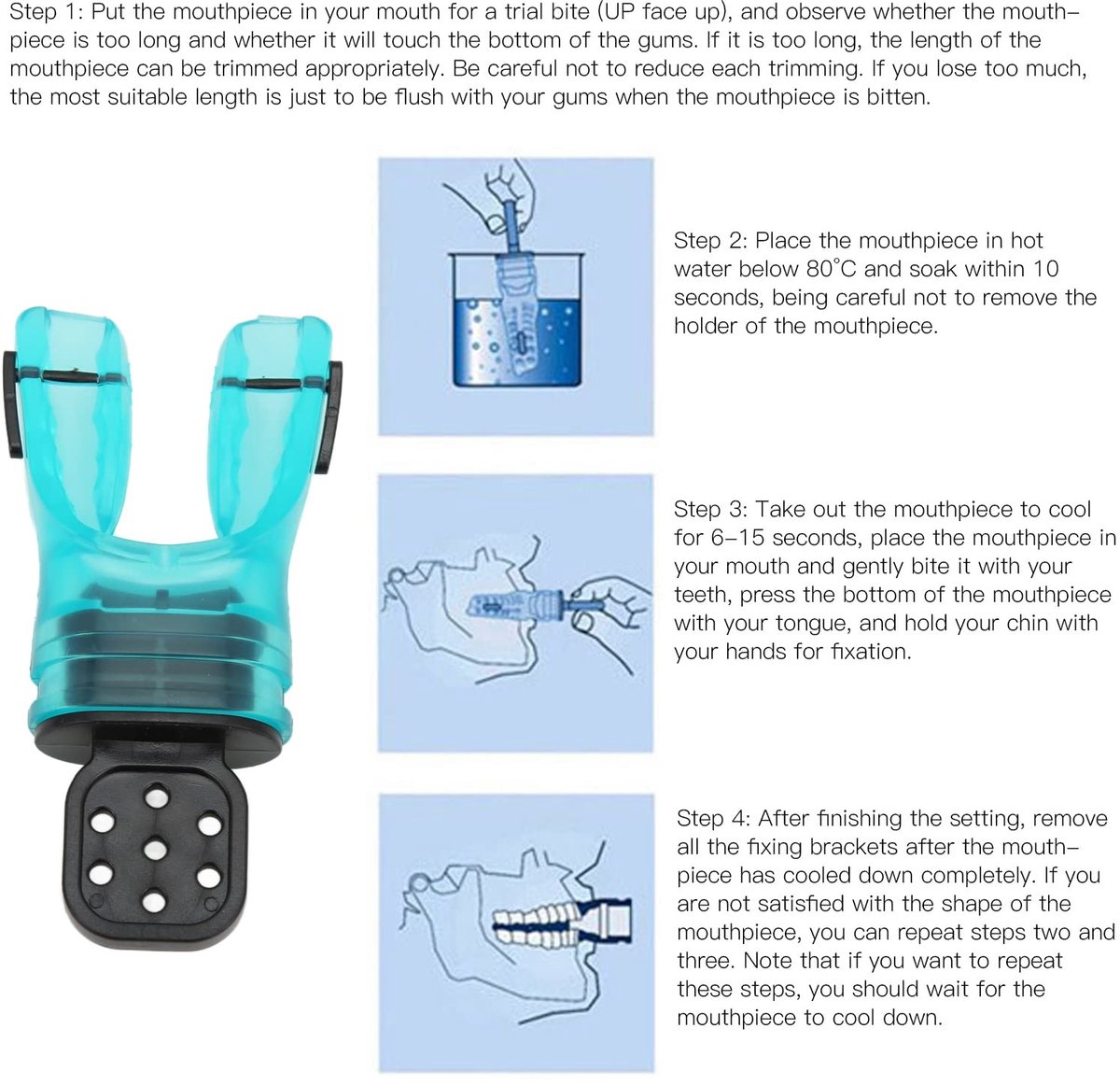 Dailygoods- Mondstuk Comfortabel - Gebitsprotecties - Mondstuk Stofzuiger - Thermoplastisch - Duiksnorkel - Bite-mondstuk - Snorkelmondstuk