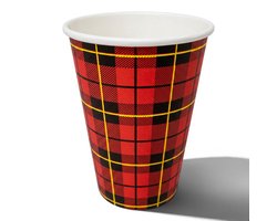 Schotse ruit scotty Koffiebekers 180ml - 2500 stuks - Lekvrije Papieren Bekers / Kartonnen Koffiebekers voor Horeca, Kantoor & Events
