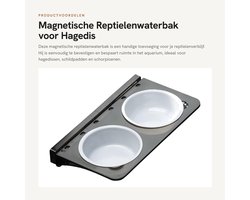 Dailygoods- Reptielenwaterbak met sterke zuigkracht - Magnetische Voederbak - Geschikt voor Hagedis/Schildpad - Eenvoudig te Installeren - Voor Tanks tot 4 mm Dikte - Ruimtebesparend Ontwerp - Voerbak