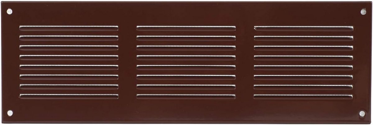 Ventilatierooster afsluitbaar - Wandrooster afvoer - Luchtcirculatie verbeteren - Met insectenwering - 300x200 mm - Bruin