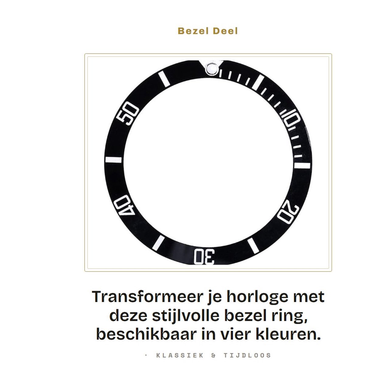 Dailygoods- Horloge Bezel Aluminium - Vervangring - 4 Kleuren - Antislijtage - Lichtgewicht - Schokbestendig - Horloge Ring