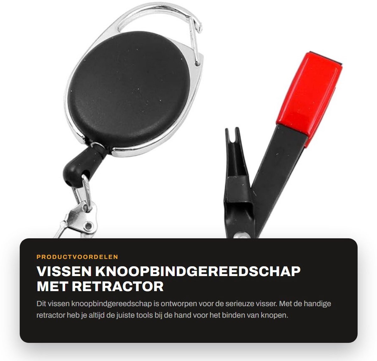Dailygoods - Vissen Knoopbindgereedschap met Retractor en Multifunctioneel Ontwerp