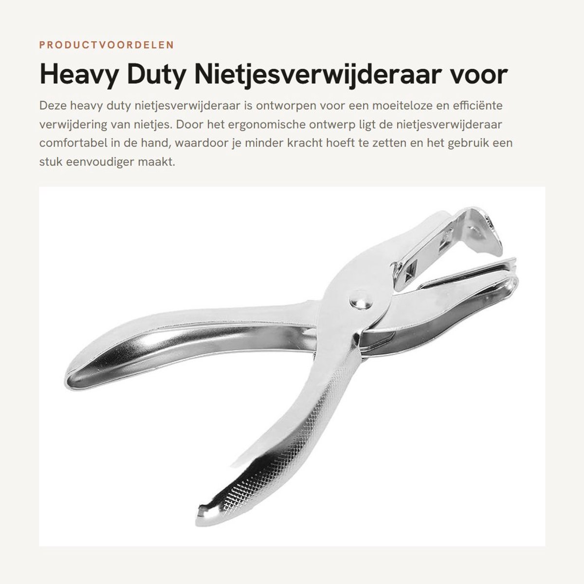 Dailygoods- Nietjesverwijderaar Schokbestendig - Handheld - Antislip Handvat - Duurzaam - Energiebesparend - Geschikt voor Kantoor/Thuis - Nietjestrekker
